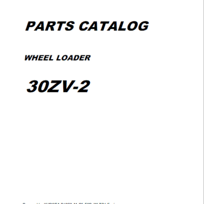 Kawasaki 30ZV-2, 40ZV2A, 42ZV-2 Wheel Loader Service Manual