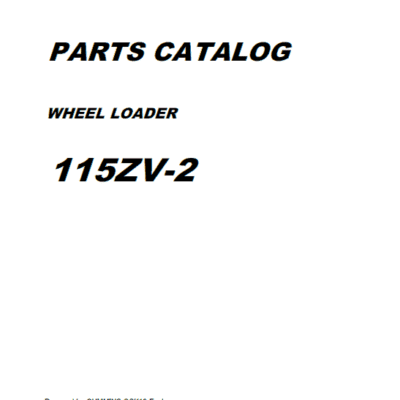 Kawasaki 115ZV-2 Wheel Loader Service Manual