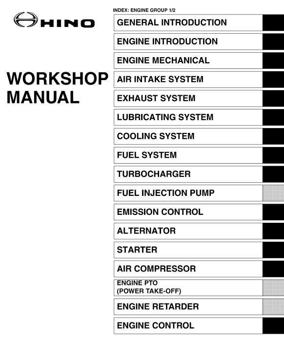 Hino Truck 2010 Service Manual Hino Truck 2010 Service Manual