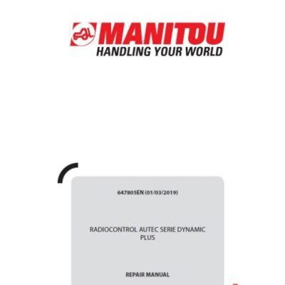 Manitou MHT 10230 Mining 129M ST4 S1, MHT-X 10230 Mining 129M ST3A S1 Telehandler Repair Manual