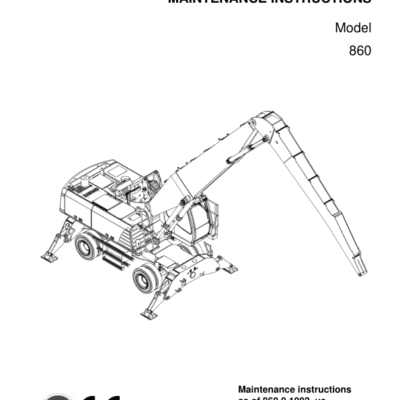 Sennebogen 860.0.1006 Operators, Maintenance and Parts Manual