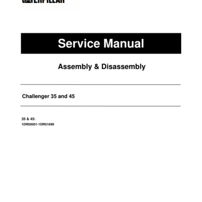 Challenger 35 and 45 Agricultural Tractors Repair Service Manual (1DR00001-1DR01699)