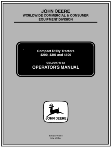 John Deere 4200 4300 and 4400 Compact Utility Tractors Operator’s Manual