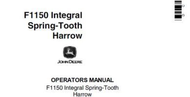John Deere F1150 Integral Spring-Tooth Harrow Operator’s Manual