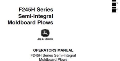 John Deere F245H Series Semi-Integral Moldboard Plows Operator’s Manual